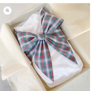 The Beaufort Bonnet Company Plaid Bow swaddle